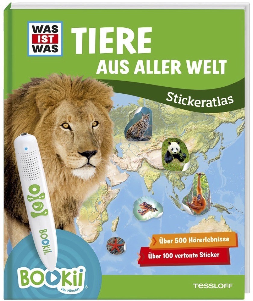 "Tiere aus aller Welt" aus dem Tessloff Verlag lässt sich mit dem interaktiven Bookii-Stift nutzen.