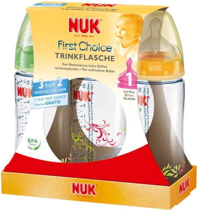 First Choice Trinkflaschen-Sparset , 3-tlg. BPA-frei - von NUK