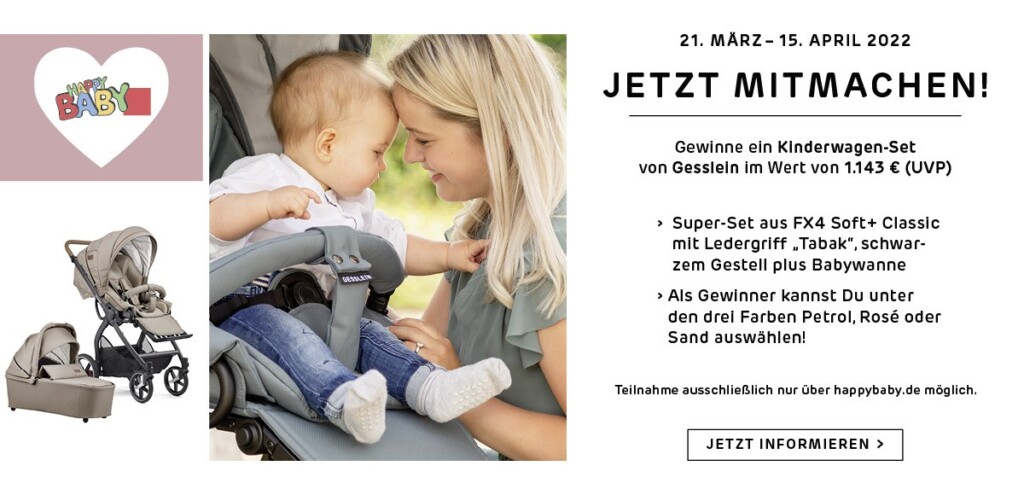 Gewinne ein Kinderwagen-Set von Gesslein (März/April 2022)