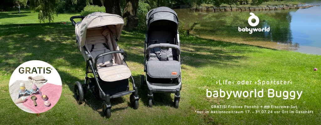 Entdecke die neuen babyworld Buggys “Life” und “Sportster” bei happybaby.de!